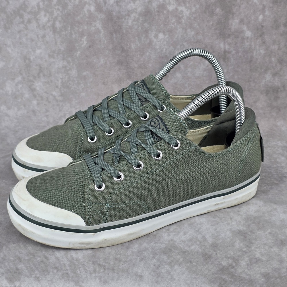 KEEN ELSA III OLIVE GREEN CANVAS SNEAKERS LACED COMFORT SHOES US WOMENS 8
